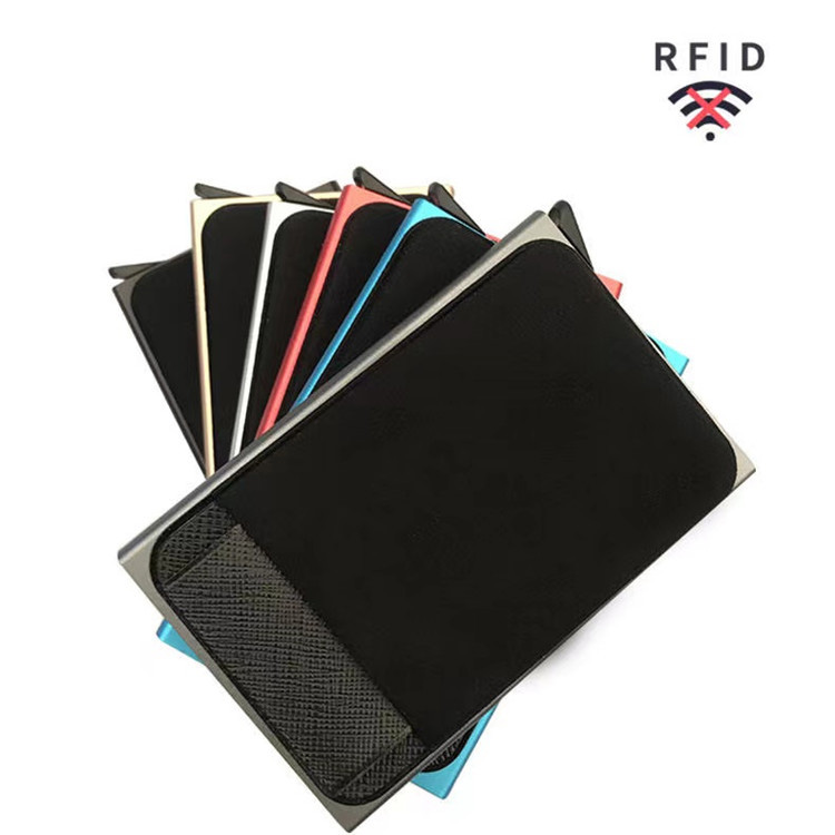 کیف پول آلومینیومی RFID خودکار پاپ آپ با کیف پشتی کشسانی